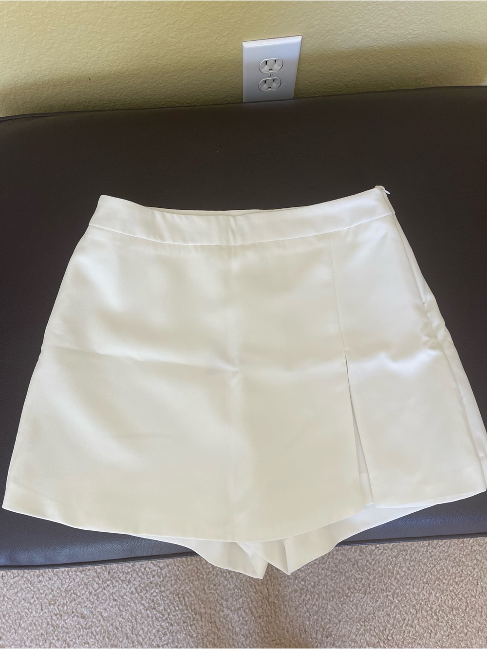 Women’s Cream Skort Shorts - Elegant A-Line Style